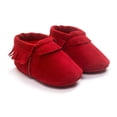 thumbnail image 3 of Infant Baby Fringe Moccasin Slipper Boys Girls Tassel Suede Leather Toddler Sneakers Soft Sole First Walking Loafers Crib Shoes, 3 of 5