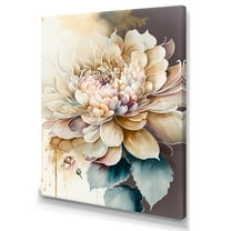 Designart Pink And Cream Watercolor Flower I Canvas Wall Art