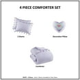 thumbnail image 6 of 3 PCS Twin Tassel Comforter Set with Heart Shaped Throw Pillow Lavender, 6 of 9
