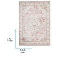 thumbnail image 5 of Livabliss Area Rugs for Living Room, 5x7 St Tropez Traditional Plum Rug, Bedroom Dining Room Home Decor Stain Resistant Carpet (5'3" x 7'), 5 of 7