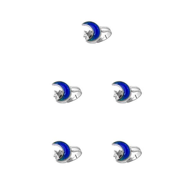 Guardurnaity Anillos de estado de ánimo no fáciles de romper joyería de temperatura cambiable tipo 4 tipo 4 5Conjunto