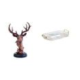 thumbnail image 1 of Adorno De Cabeza De Ciervo, Estatua De Resina, Adorno Decorativo, Figura De Animal Para Mesita De Noche, Bandeja De Almacenamiento De Joyas De Escritorio, Bandeja De Tocador Rectangular, 1 of 8