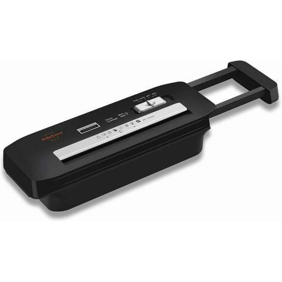 Paper Shredder Without Basket 6-Sheet Strip Cut for Home Use,Small Document Shredding Machine Office,Shred Staple/Card,Mini Portable with Extendable Arm,Jam Proof