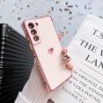 thumbnail image 5 of Cheeroll 1208 Slim Silicone Heart & Floral Back Cover Cell Phone Case for Samsung Galaxy S21, Pink, 5 of 15