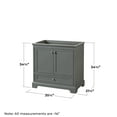 thumbnail image 5 of Wyndham Collection Wcs202036scxsxxm24 Deborah 35-1/4" Free Standing Single Wood Vanity, 5 of 7
