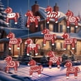 thumbnail image 3 of 12pcs Creative Christmas Carousel Ornament With Red Floral Pattern, Christmas Decoration, 3 of 8