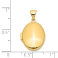 thumbnail image 3 of Médaillon Ovale Poli en Or Jaune 14K, 3 of 3