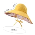 thumbnail image 6 of Eoperou Sun Hat Large Brim Ponytail Hole Breathable Drawstring Adjustable Sun Protection Soft Leaf Print Half Visor Summer Hat for Women, 6 of 8