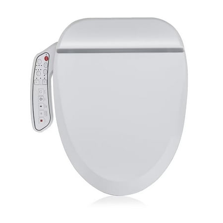 ZMJH ZMA102 Elongated Smart Toilet Seat, Unlimited Warm Water, Vortex Wash, Electronic Heated,Warm Air Dryer,Bidet Seat,Rear and Front Wash, LED Light, Need Electrical, White