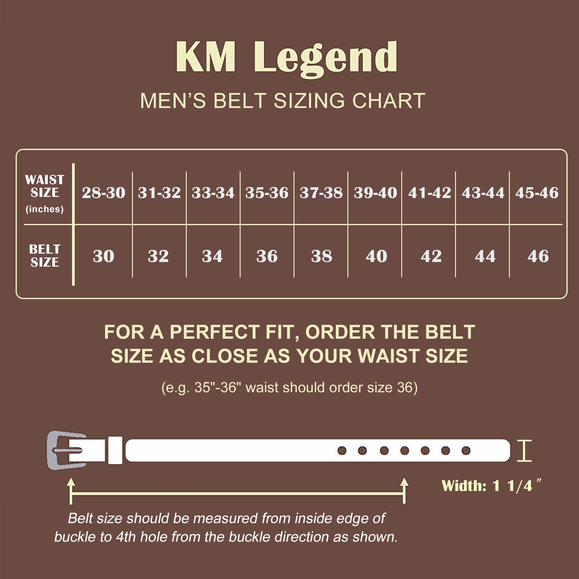 Kalmore Men's Genuine Leather Dress Belt photo 6