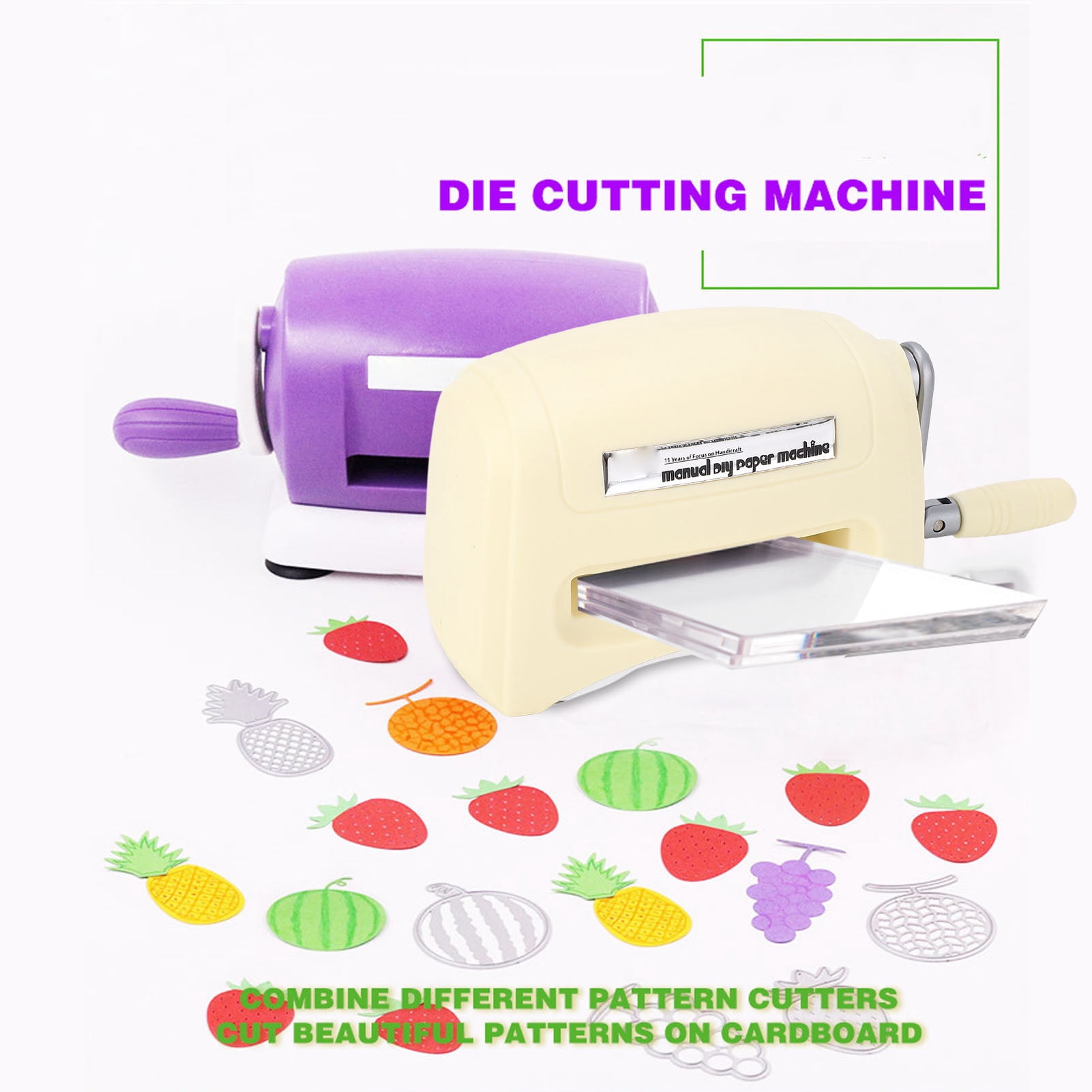 BIMZUC Manual Die Cutting Machine, Hand Operated Embossing Machine for DIY Paper Art Scrapbooking Cardmaking, 8.66 x 5.91 inches / 22 x 15 cm
