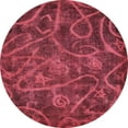 thumbnail image 1 of Ahgly Company Indoor Round Abstract Red Abstract Area Rugs, 7' Round, 1 of 6