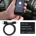 thumbnail image 4 of Car Carplay Cable, USB A to Lightning Cable Compatible for Apple iPhone 14, 14 pro max, 13, Plus,SE 2nd/12/11/Xs/XR, iPad 4/5/ 6/7/ 8, Mini 2/3/4/5, Air 2/3 Charger Cord, Car Charging Cable(Black), 4 of 7