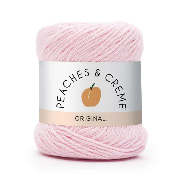 Peaches & Creme #4 Medium Cotton Yarn, Pastel Pink 2.5oz/70.9g, 120 Yards (15 Pack), Size: Medium (4)