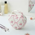thumbnail image 3 of Cute Floral Heart Shape Makeup Organizers Pouches Waterproof Travel Cosmetic Bag Storage Case For Women Girls, 3 of 12