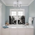 thumbnail image 3 of Rustic Black Bear Kitchen Curtains Small Short 39 Inch Length, Country Cabin Forest Wildlife Grommet Top Bedroom Living Room Curtains, Light Filtering Cafe Curtain Drapes 2 Panels Set 55''x39'', 3 of 9