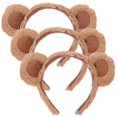 thumbnail image 1 of 3pcs Bear Ears Headband Women Girls Headband Cartoon Fluffy Headband Party Cosplay Headband Decor, 1 of 2