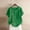 04 Green, variant on Weiqiqre Women Clothing Oversized Printed Button Cotton Linen Shirt Short Sleeved Top