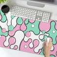thumbnail image 6 of Pink Green Mouse Pad Anime Cool Geometric Japanese Extended Desk Mat 90X40 CM Non-Slip Rubber Base Stitched Edge Large XXL Mousepad for Gaming Laptop Computer Desktop 35.4×15.7 Inch, 6 of 6