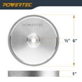 thumbnail image 4 of POWERTEC CBN Grinding Wheel 6 Inch 320 Grit, 1" Wide, 1/2" Arbor – Bench Grinder Sharpening Wheel for HSS Tools, Lathe Chisels, and Woodturning Tools (15703N), 4 of 7