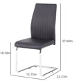 thumbnail image 2 of Smilegend Modern BlackDining Chair Set of 2 - PU Leather, Chrome Metal, Simple Style, Restaurant or Home Chairs - Easy to Assemble, Sturdy - Maximum Capacity 265 lbs, 2 of 8