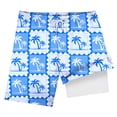 thumbnail image 4 of Gubotare Boys Athletic Shorts Youth Boys Swim Trunks with Compression Liner Summer Beach Quick Dry Swimsuit Bathing Suit (Sky Blue,Size 13-14 Years), 4 of 4