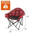 thumbnail image 3 of Chaise Ozark Trail Camping Club, Noir Rouge, Adultes, Polyester, 3 of 11