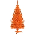 thumbnail image 2 of Northlight Pre-Lit Medium Artificial Pine Christmas Tree - 4' - Orange - Clear Lights, 2 of 7