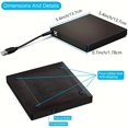 thumbnail image 3 of CHOK Portable USB 2.0 External CD DVD Drive - Slim CD-RW Drive with DVD-RW Burner  Writer  and Player for Laptop  Notebook  PC  and Desktop Computer - Plug and Play  High-Speed Data Trans, 3 of 6