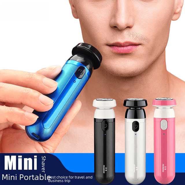 Afeitadora eléctrica portátil para hombres FH015, mini afeitadora con carga electrónica, cuchilla para barba, afeitadora