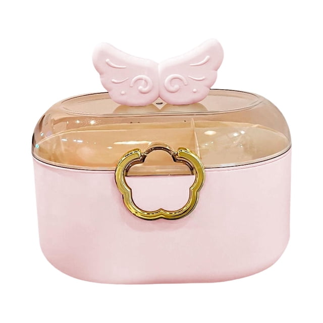 Caja organizadora de joyas para accesorios de cabello de niña, organizador para collares, coleteros, pulseras y horquillas.