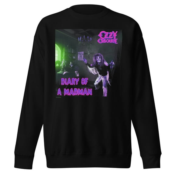 Ozzy Osbourne Purple - Medium Diary Jumbo Print Unisex Sweatshirt - Black - Medium