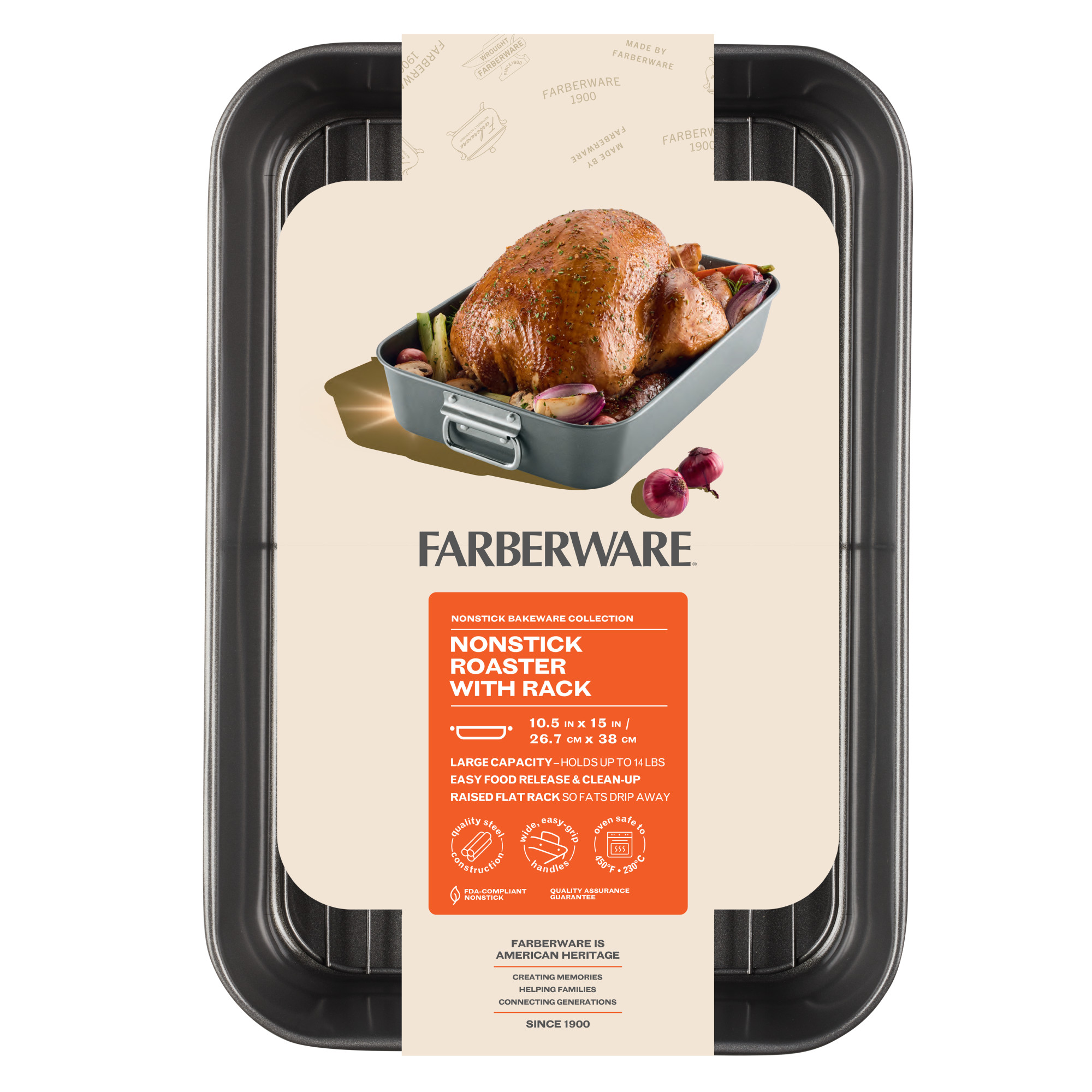 Farberware Nonstick Roasting Pan with Removable Rack photo 7