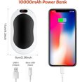 thumbnail image 3 of Calentador de manos, calentador de manos recargable de 8000 mAh, calentador de bolsillo electrónico de 3 etapas, banco de energía portátil, alimentado por USB, regalo de invierno perfecto para mujere JAMW Sencillez, 3 of 5