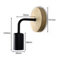 thumbnail image 2 of Lámpara de pared industrial YONGSHENG de madera vintage E27 110V 220V decoración industrial, 2 of 5