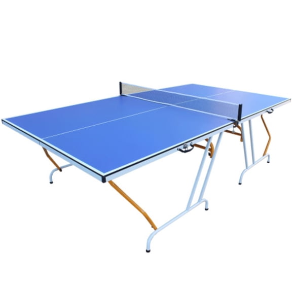 Ping Pong Table, 9x5 FT Mid-Size Table Tennis Foldable Portable Ping Pong Table Set With Net, 2 Table Tennis Paddles And 3 Ping Pong Balls for Home Gym School