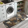 thumbnail image 3 of Brown Beige Camo Classic Shapes Pattern Kitchen Rug Mat,Kitchen Runner Rugs Non Skid Washable,Decorative Kitchen Floor Mats for Kitchen,Sink,Laundry,17"x47.2", 3 of 7