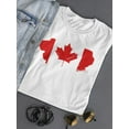 thumbnail image 3 of Grunge Splash Of Canada Day T-Shirt Women -Image by Shutterstock, Female XX-Large, 3 of 4