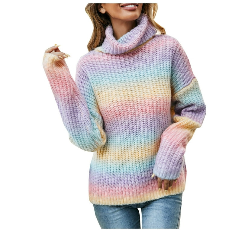 Women Crochet Crewneck Long Sleeve Knit Sweaters Pullover Jumper
