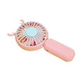 thumbnail image 3 of Mini ventilador portátil de mano, pequeño ventilador de mano recargable, bonitos regalos para mujeres, ventilador de aire silencioso para el hogar en Rosa, 3 of 9