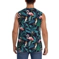 thumbnail image 4 of Balery Flamingos And Birds Men's Sleeveless Muscle Shirts Workout Tank Top, Moisture Wicking, Odor Protection-, 4 of 8