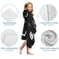 thumbnail image 7 of Black Gothic Hand Spider Pattern Hooded Bath Towel，50"x30" for Ages 3 To 12 Kids, Quick Dry Lightweight Soft Microfiber Hood Beach Towel Cover Up for Kids, 7 of 7
