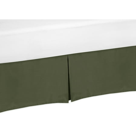 UPC: 0846480087083 | Woodland Camo Dark Green Dust Ruffle Crib Skirt by Sweet Jojo Designs