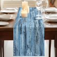 thumbnail image 3 of Table Runners 108 Inches Long Dress Scarves, Blue Abstract Farmhouse Coffee/Dining/Kitchen Table Runner for Living Room, Vintage Geometric Gradient Oil Painting Simple 13x108 Inch, 3 of 9