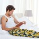 thumbnail image 5 of Balery Sunflowers Pantalones de pijama para hombre, pijama ultraligero, pantalón de descanso-Medium, 5 of 6