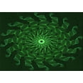 thumbnail image 1 of Ahgly Company Machine Washable Indoor Rectangle Transitional Green Area Rugs, 5' x 7', 1 of 7