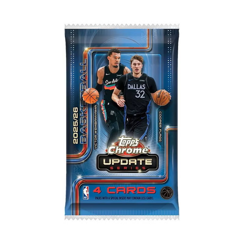 2025-26 Topps Chrome Update Series Basketball Trading Cards Sealed Value Blaster Box