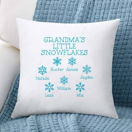 Personalized Little Snowflakes Throw Pillow Walmart Com