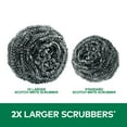 thumbnail image 4 of Scotch-Brite 2X Larger Stainless Steel Scrubbers Club Pack, 16 Scrubbers per pack, 4 of 6