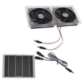 thumbnail image 1 of Solar Exhaust Fan Solar Panel Kit, 100w 12v Solar Panel Fan Kit Double Head Solar Ventilation Fan Greenhouse Exhaust Fan Chicken Coop Fan Waterproof Solar Power Fan for Household Rv Pet House, 1 of 8